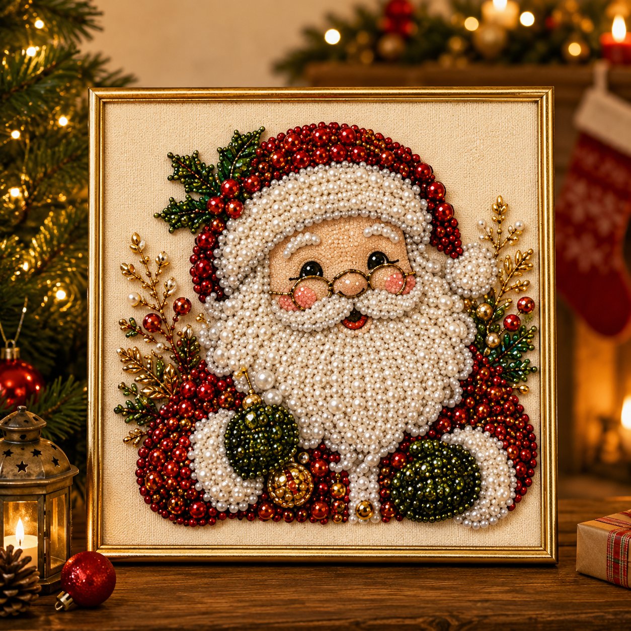💎DIY Christmas Pearl Art Kit – Create, Frame & Display