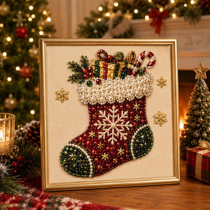 💎DIY Christmas Pearl Art Kit – Create, Frame & Display